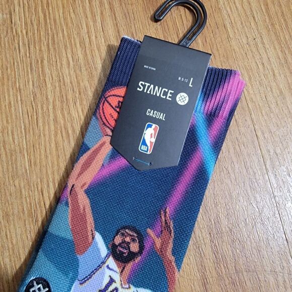 Stance X NBA Anthony Davis Fast Break Socks Crew Length Infiknit LA Lakers L - Picture 8 of 9